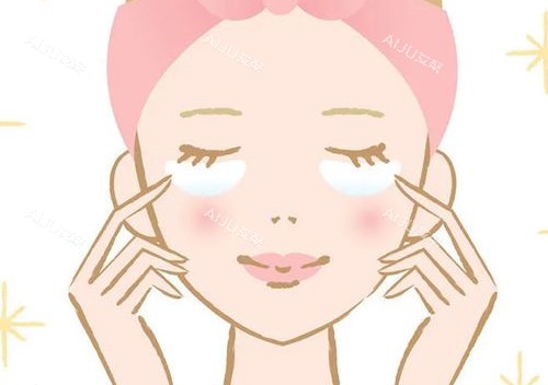 眼周护理卡通示意图