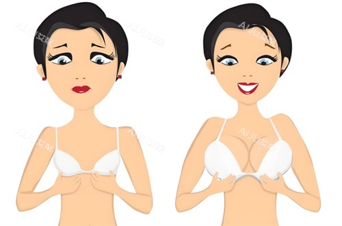 隆胸对比图 隆胸对比图