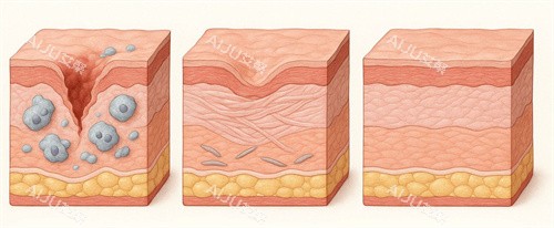 疤痕和正常皮肤 疤痕和正常皮肤