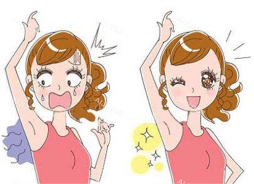 腋臭手术前后对比图 腋臭手术前后对比图