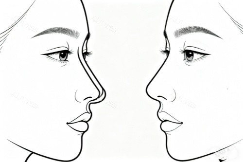 隆鼻前后对比图展示