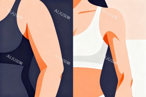 胳膊做吸脂卡通图