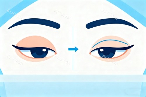 单眼皮和双眼皮对比图