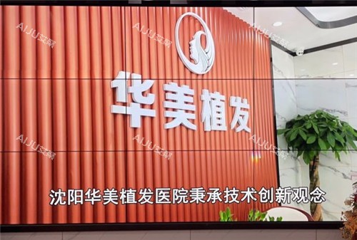 沈阳华美植发logo墙 沈阳华美植发logo墙