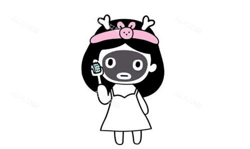 黑脸娃娃卡通示意图