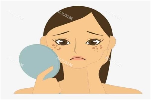 黄褐斑卡通图